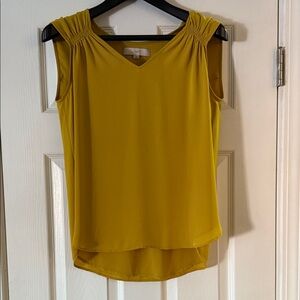LOFT Mustard Sleeveless Blouse